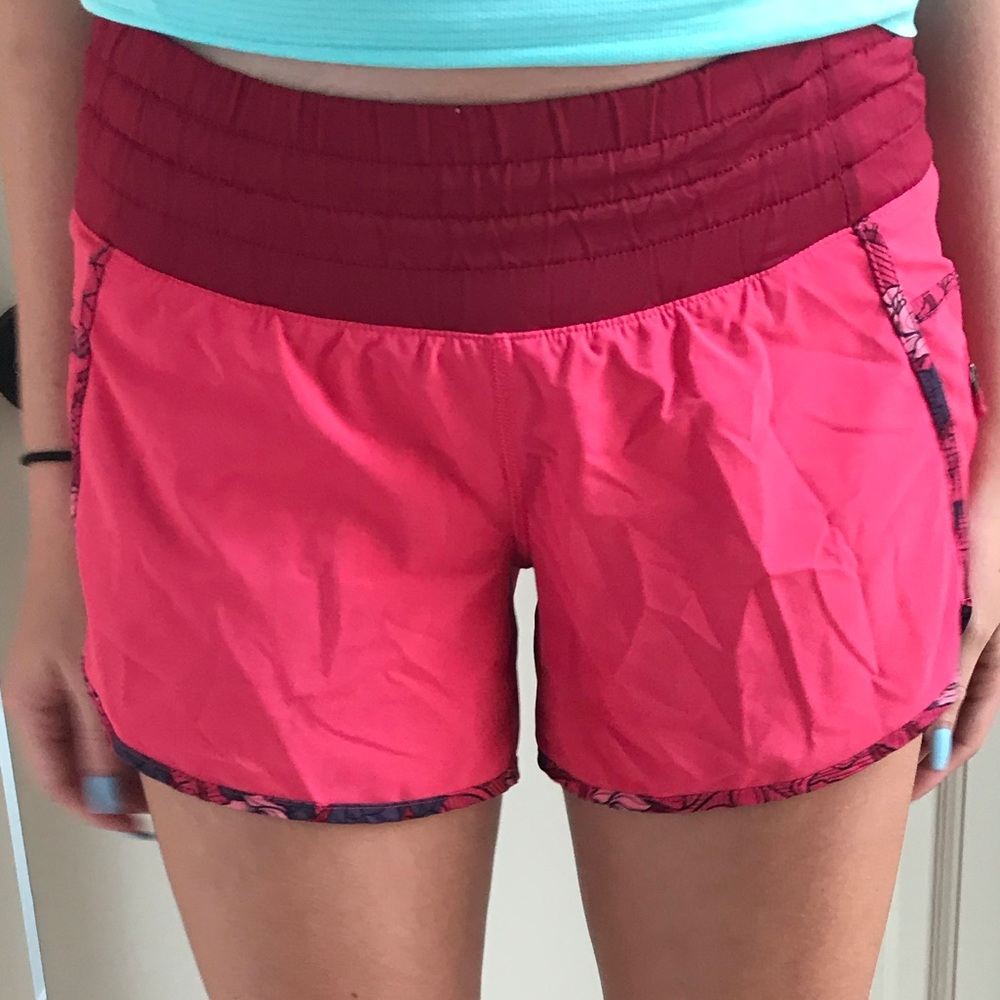 Pink LuluLemon work out shorts
